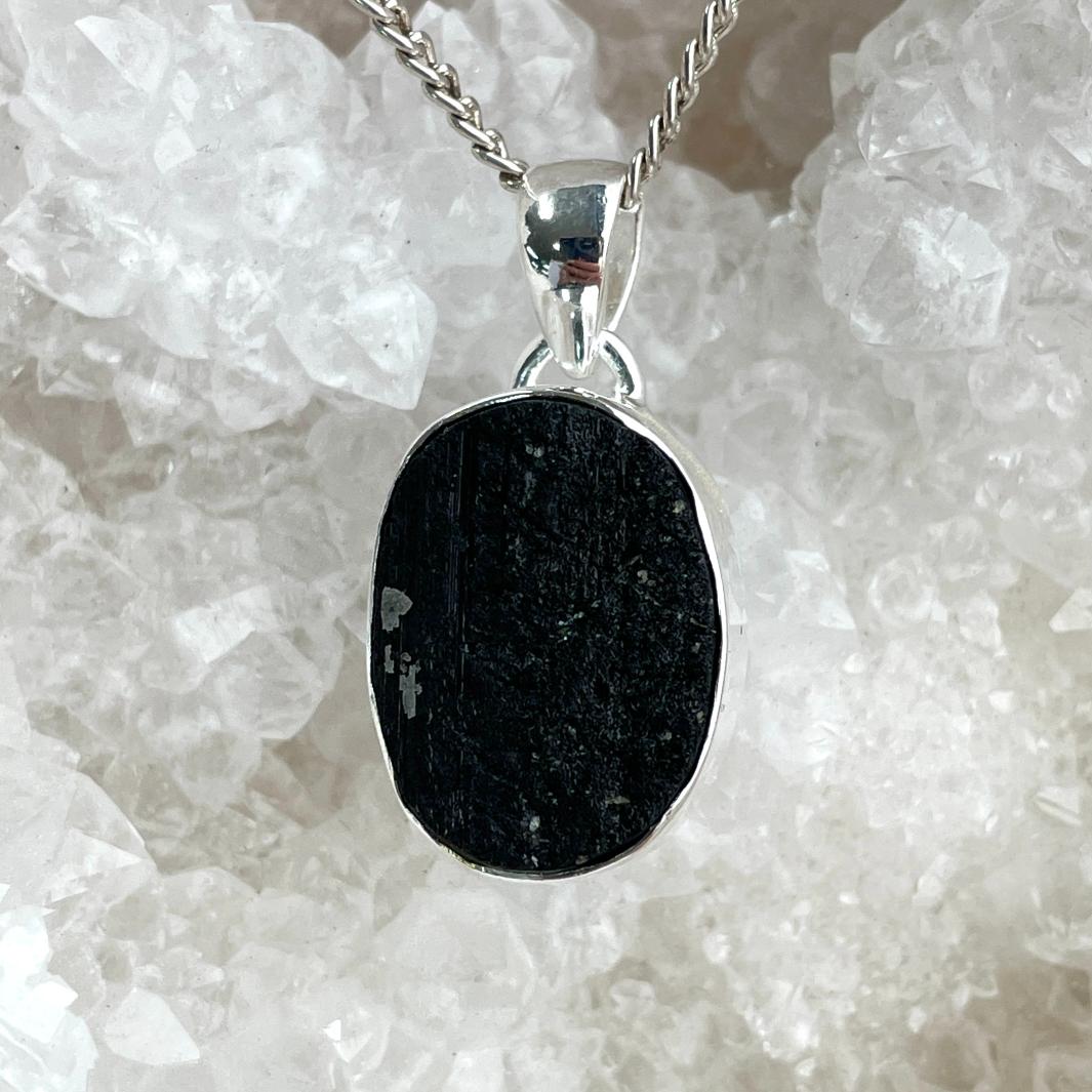 Sterling Silver Pendant - Black Tourmaline Sterling Silver Pendant - Black Tourmaline